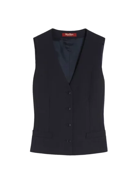 Kamizelka Max Mara Studio wełniana niebieska
