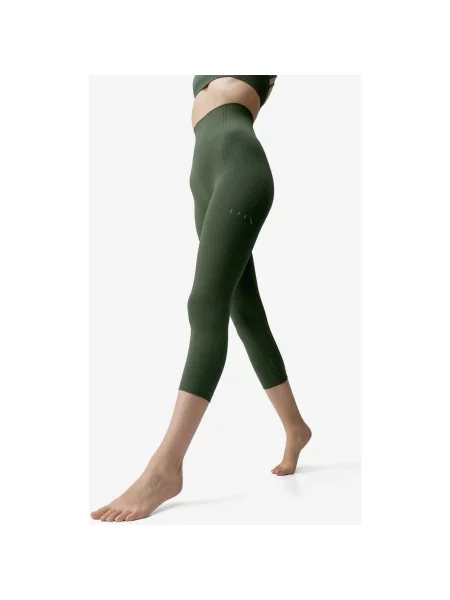 Długie legginsy Born Living Yoga Apamala w kolorze ciemnozielonym dla kobiet S zielone