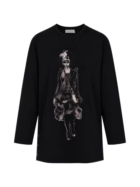 Tricou Yohji Yamamoto cu imagine negru