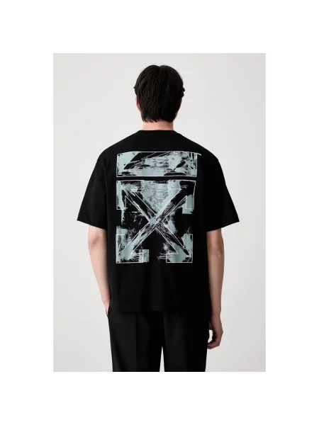 Off-White Rubbed Paint Arrows T-shirt biała