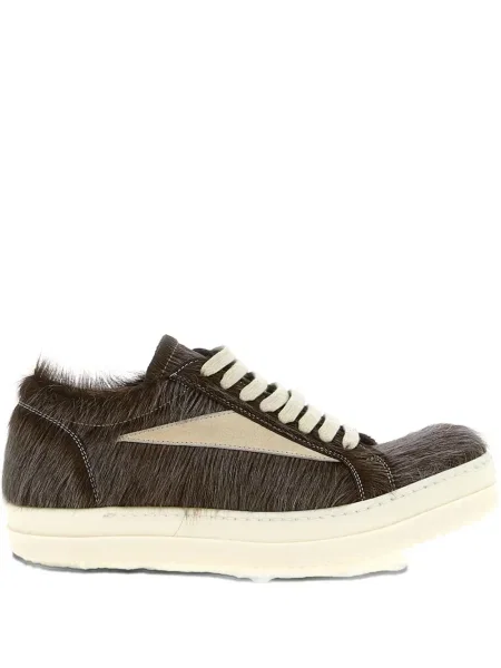 Sneakerși Rick Owens cu șireturi din dantelă maro