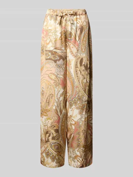 Spodnie materiałowe z ze wzorem paisley model Pia' Monari