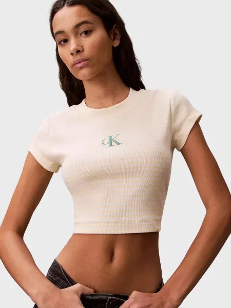 Детский топ Calvin Klein Jeans желтый