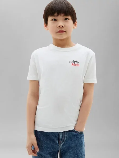 Calvin Klein Jeans tričko detské biela