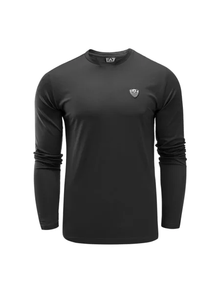 Bluzka z długim rękawem Emporio Armani Ea7 z długim rękawem czarna