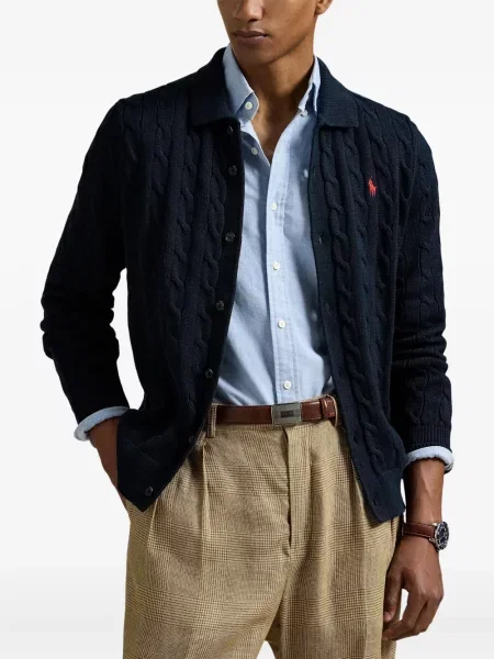 Μικρός κασκέτο Polo Ralph Lauren με χαμηλή μέση υφαίνω διαγωνίως πράσινο