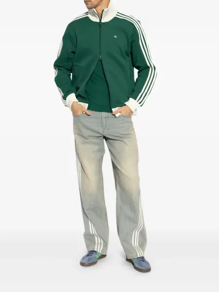Pantaloni Adidas din piele albastru