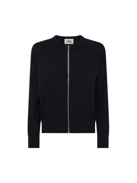 Sweter Alpha Studio wełniany niebieski