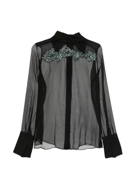 Cămașă Mitiliane Couture din dantelă negru