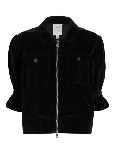 Geacă Cinq A Sept din velur negru