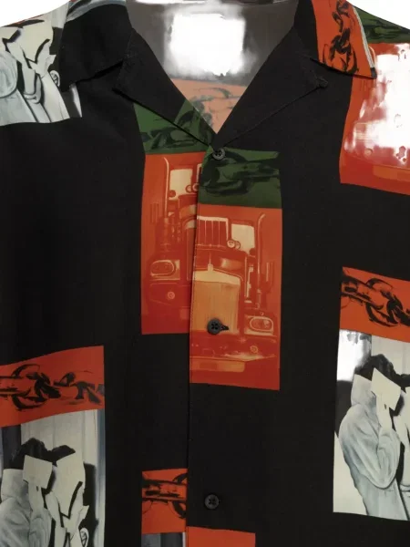 Scurt cămașă Carhartt Wip cu imagine negru