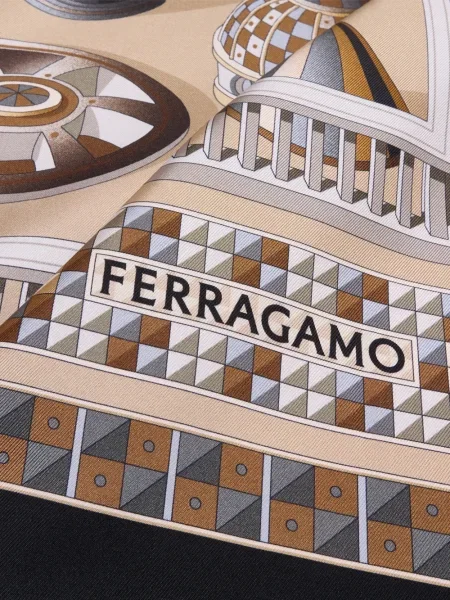 Fular Ferragamo cu imagine cu imprimeu geometric