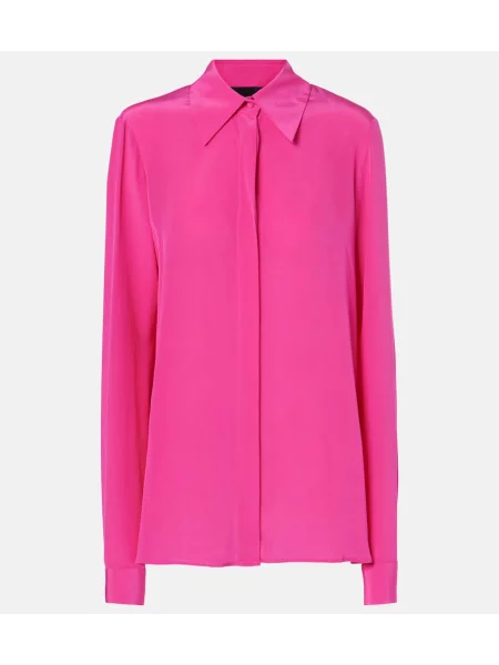 Jedwabny top Costarellos różowy
