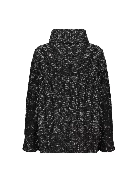 Sweter z golfem Herno wełniany czarny