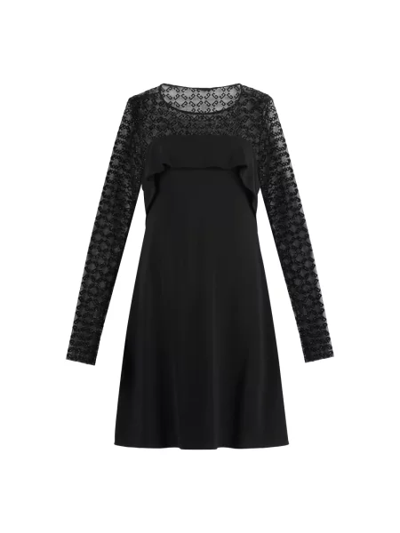 Sukienka Givenchy z długim rękawem z dżerseju elegancka czarna