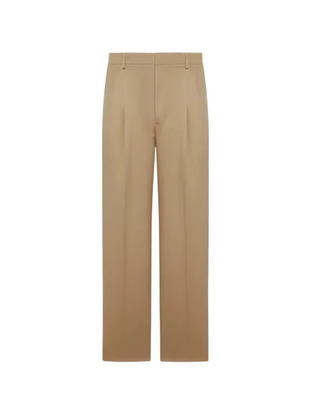 Pantaloni Ami Paris plisate maro