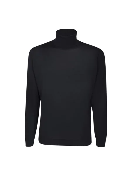 Sweter Dell'oglio klasyczny niebieski