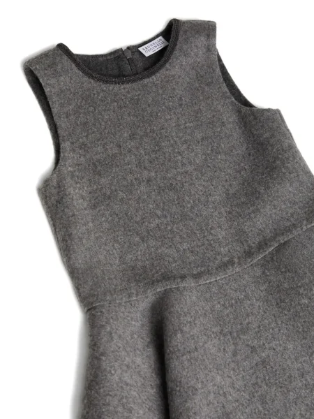 Sukienka mini dziecięca Brunello Cucinelli szara
