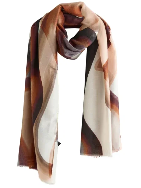 Next Šal ecru/prljavo / smeđa / svijetlosmeđa bijela