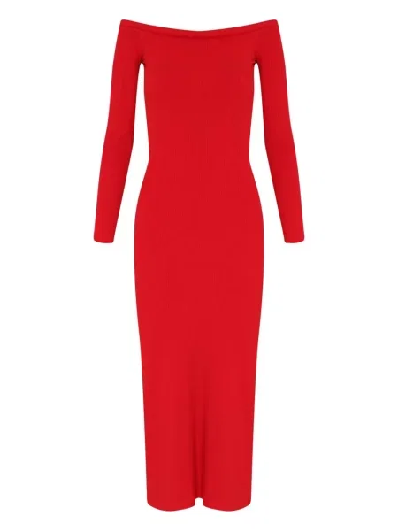 Rochie midi Gloria Coelho până la genunchi de costum roșu