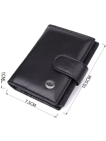 Кожаный кошелек St Leather Accessories черный