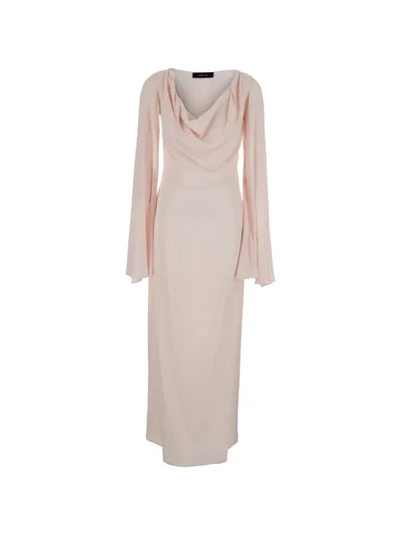 Maksi sukienka maxi Federica Tosi dzwony garniturowa różowa