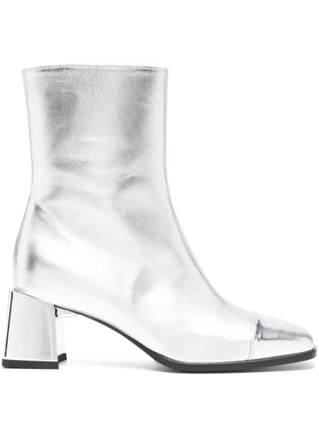 Cizme scurte Carel Paris din piele argintiu