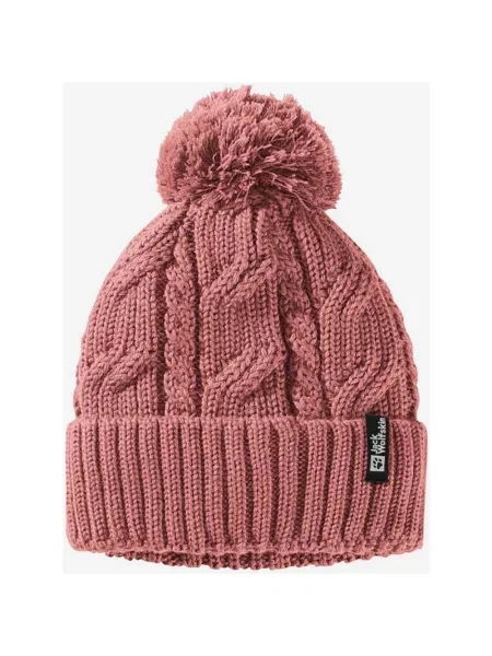Czapka Jack Wolfskin Pompom różowa