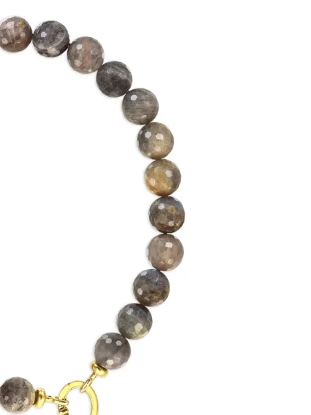 Висулка Obsidian мъниста сиво