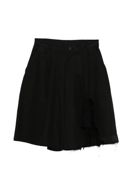 Pantaloni scurți Yohji Yamamoto zdrențuiți negru