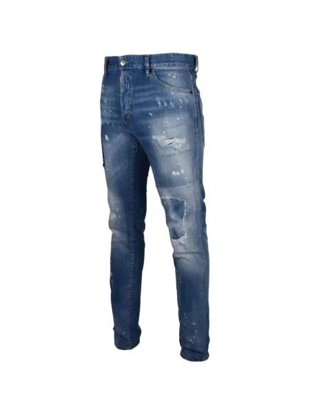 Blugi Dsquared2 zdrențuiți albastru