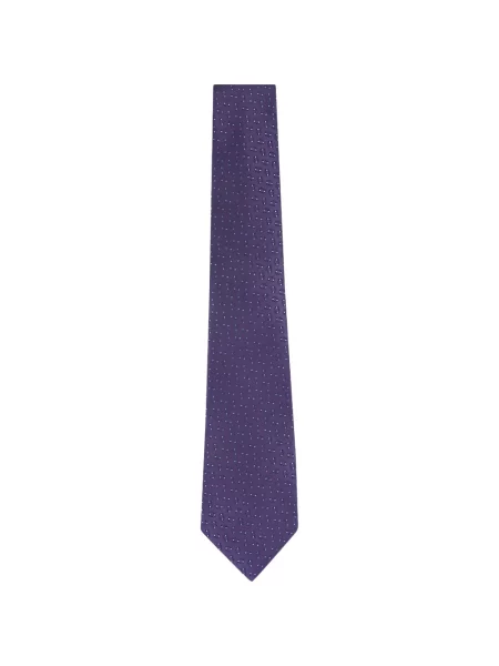 Cravată Zegna de mătase cu imagine cu imprimeu geometric violet