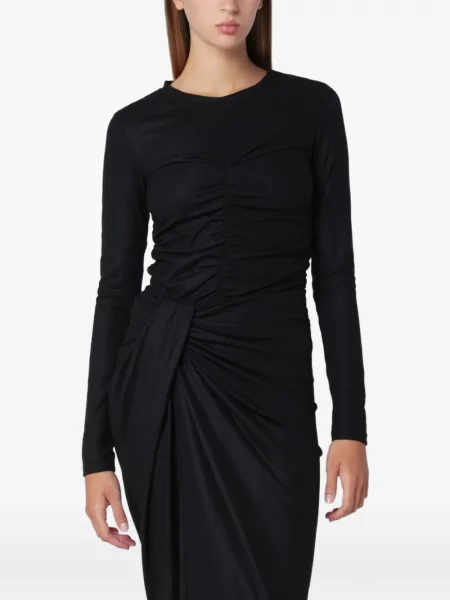 Top Isabel Marant de lână negru