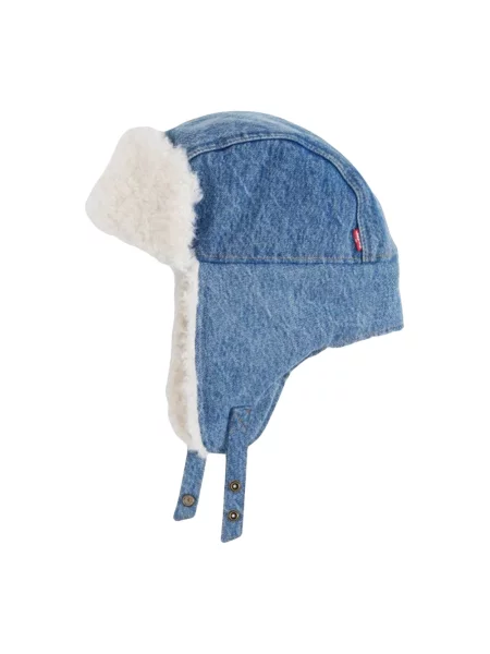 Levi's czapka COZY TRAPPER niebieska