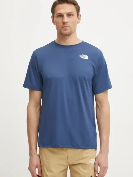 Спортна тениска The North Face с изчистен дизайн синьо