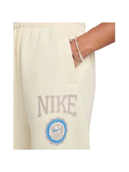 Fleecová fleecová mikina Nike béžová