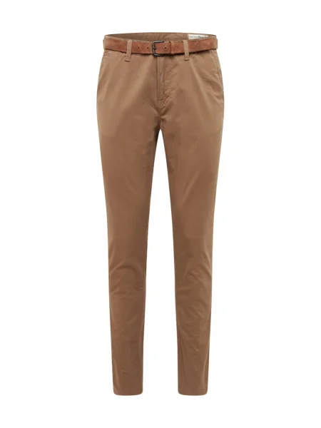 TOM TAILOR DENIM Chino kalhoty světle hnědá