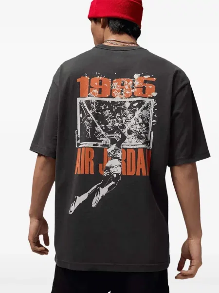 Tricou Nike din piele cu broderie negru