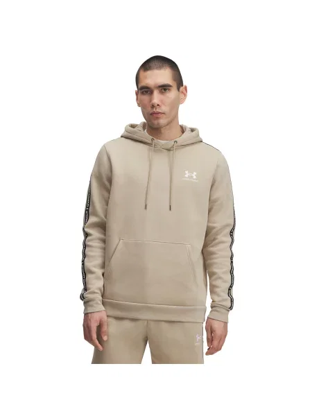 Sweatshirt Under Armour Icon Fleece Hoodie Taping Brown XXL rjava