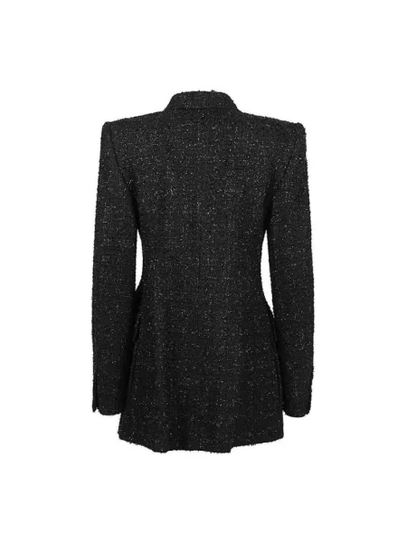Lniana marynarka Balenciaga czarna