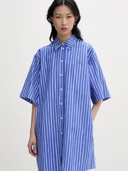 Marimekko sukienka koszulowa niebieska