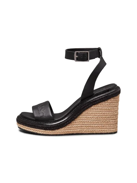 Calvin Klein Espadrile Wedge Sandal 70 He negru