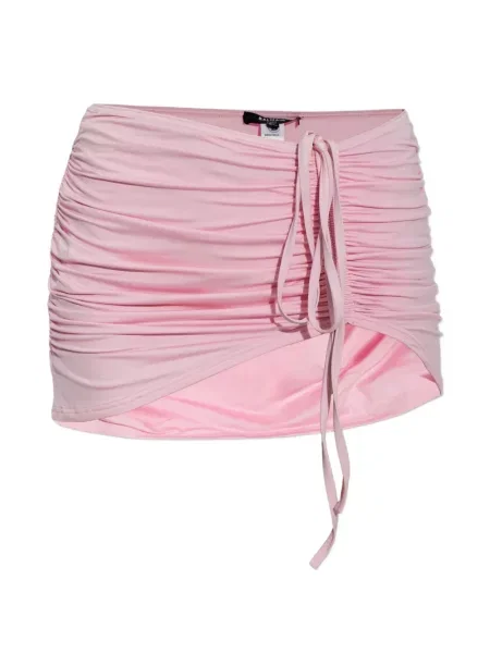 Fustă Balmain cu volane cu cordon roz