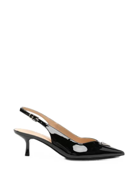 Pantofi cu toc Guess slingback cu autograf negru