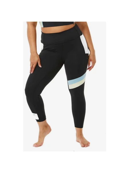 Legginsy długie Rip Curl Run Swim Surf Revival czysta czerń niebieskie XS czarne