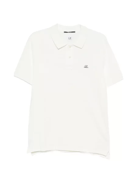 Tricou polo C.p. Company cu autograf alb