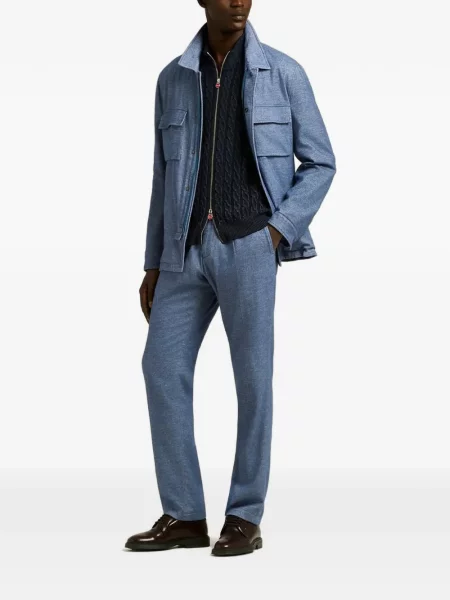Pulover Kiton tricotate albastru