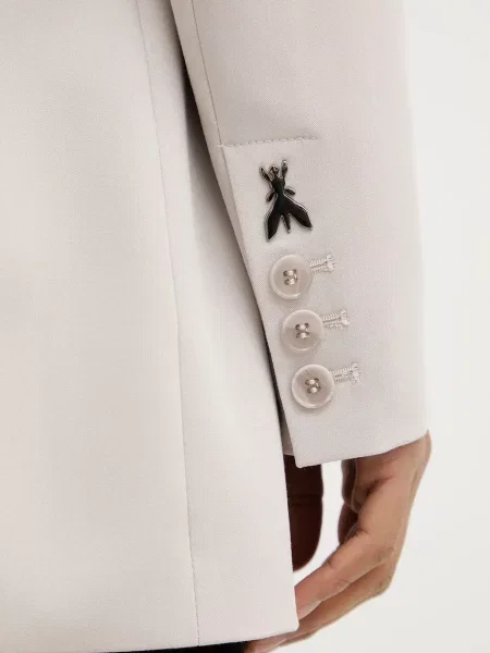 Піджак Patrizia Pepe двобортний однотонний бежевий