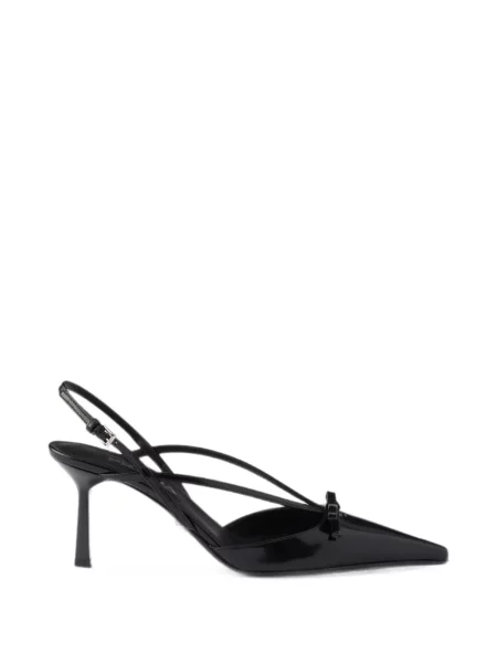 Pantofi cu toc Prada din piele slingback negru