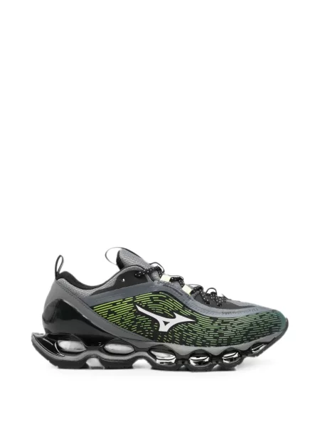 Sneakerși Mizuno cu șireturi din dantelă gri
